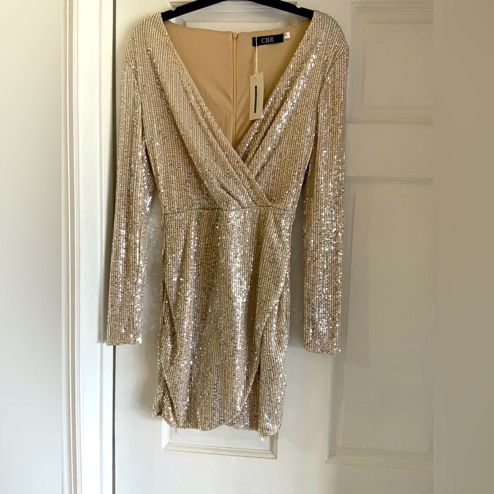 Sequence stretch mini dress. Never been worn.